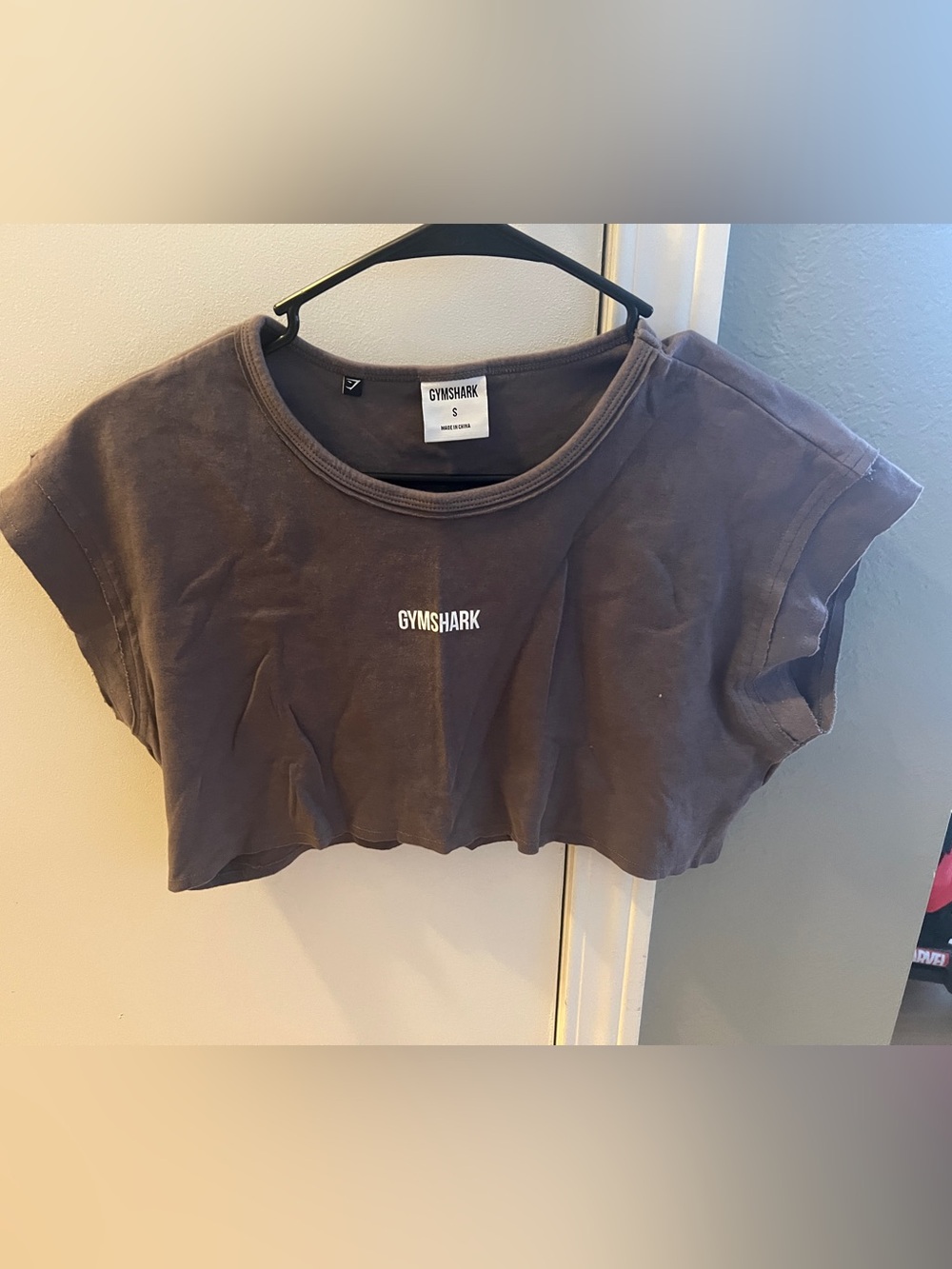 Gymshark Gray Distressed Crop Top